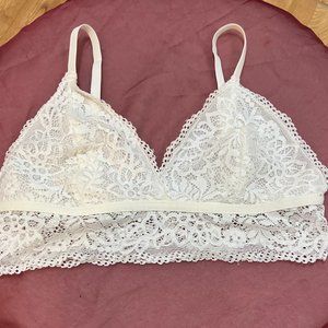 Adrienne Vittadini Sexy White Lace Bra Size Large NWOT